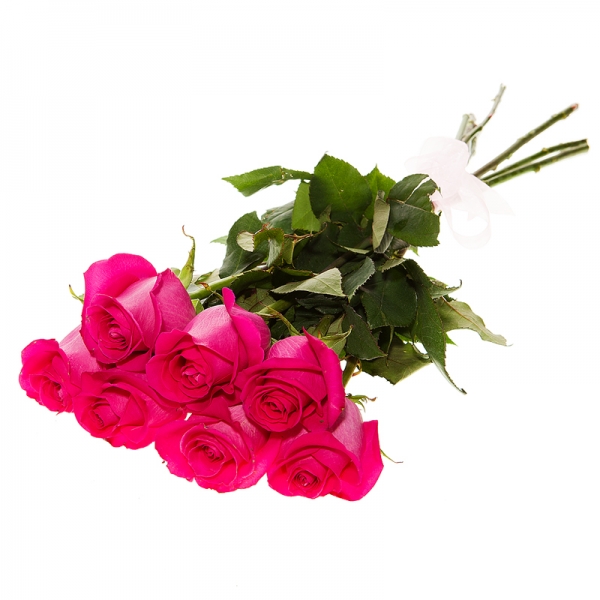 Букет из 7 роз «Розовая пантера» 60 см