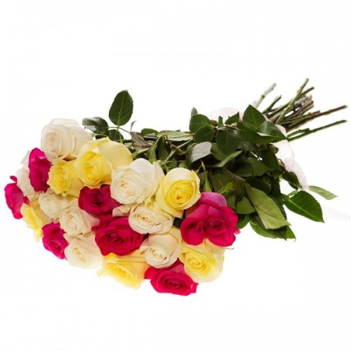 Букет из 21 розы «Мультимикс» 70 см